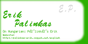 erik palinkas business card